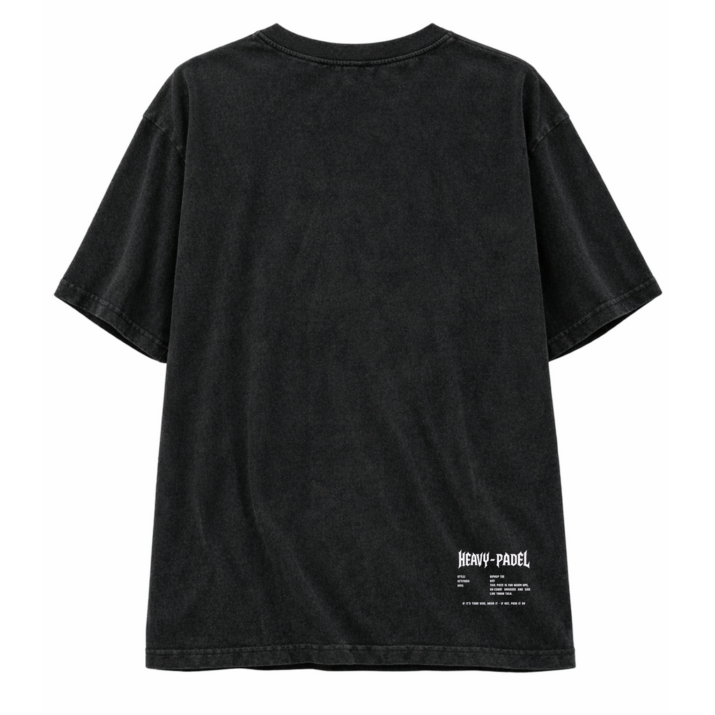 Heavy Padel Hip Hop Tee schwarz Rückansicht