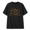 Heavy Padel Leo Tee schwarz Vorderansicht mit Rock-Print