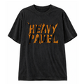 Heavy Padel Tiger Tee schwarz Vorderansicht mit Rock-Print